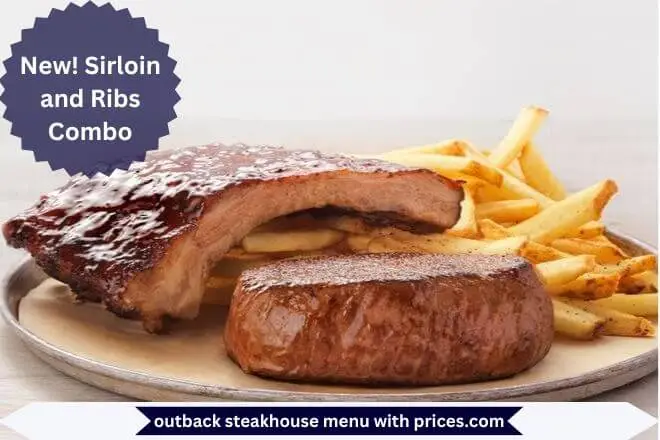 Outback Steakhouse Gluten Free Menu with Prices 2025 3 New! Sirloin and Ribs Combo Menu With Prices