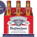 Outback Budweiser Price Calories 10 6 Pack Budweiser