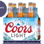 Outback Coors Light Price Calories 7 6 Pack Coors Light