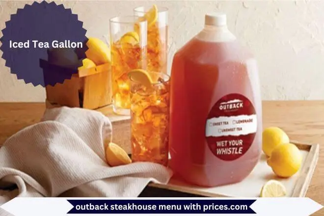 Outback Gallon Country Style Lemonade Price Calories 1 Iced Tea Gallon